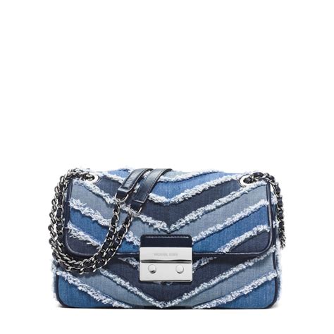 michael kors sloan denim bag|Kors sloan editor.